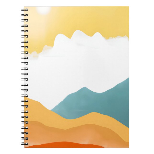 Carnet Sunset Desert Mountain Landcape Art (Devant)