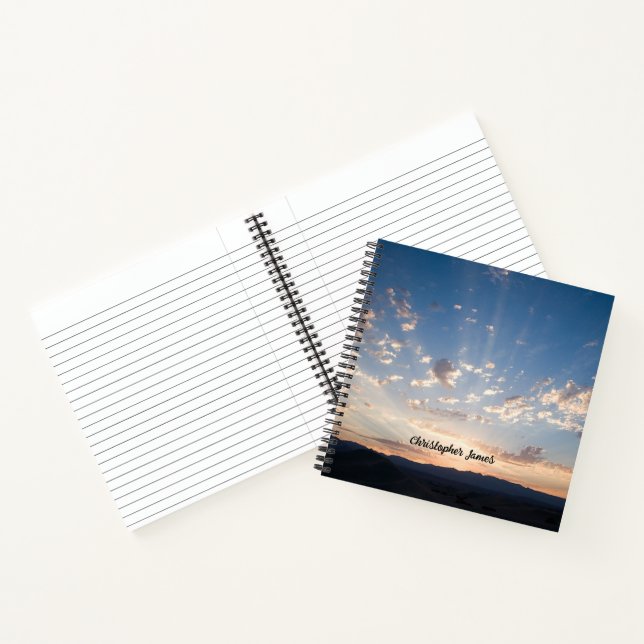 Carnet Sunset Sky Personnalisé (Intérieur)