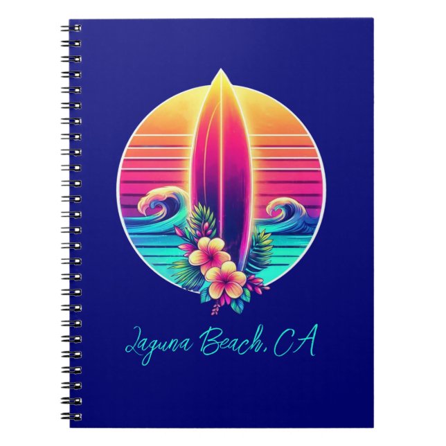 Carnet Sunset Surfboard Paradise - (Devant)