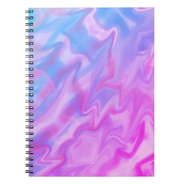Carnet Sunset Swirl violet rose et bleu (Devant)