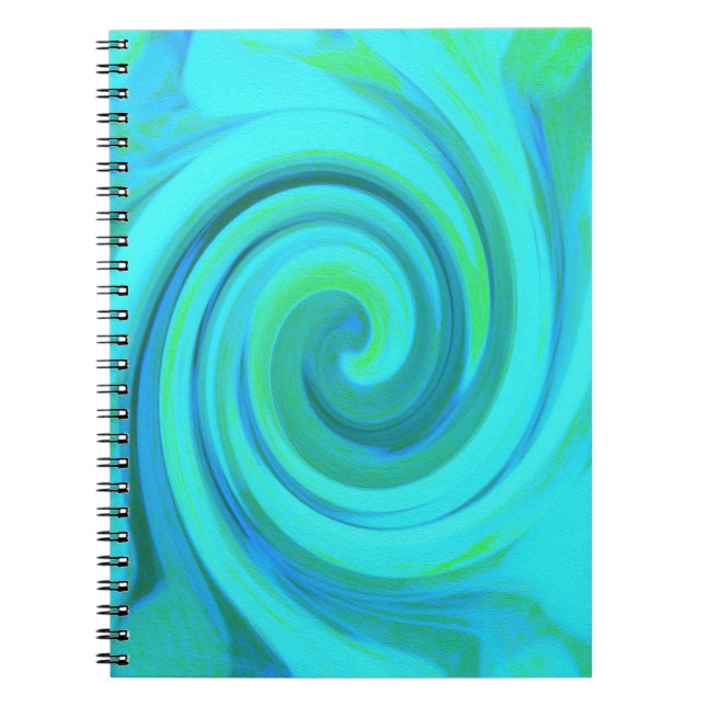 Carnet Super Cool Abstrait Aqua Liquid Art Swirl (Devant)