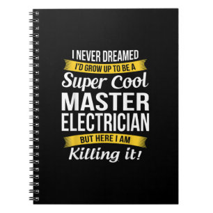 Carnet Super Cool Master Electrician Funny Cadeau