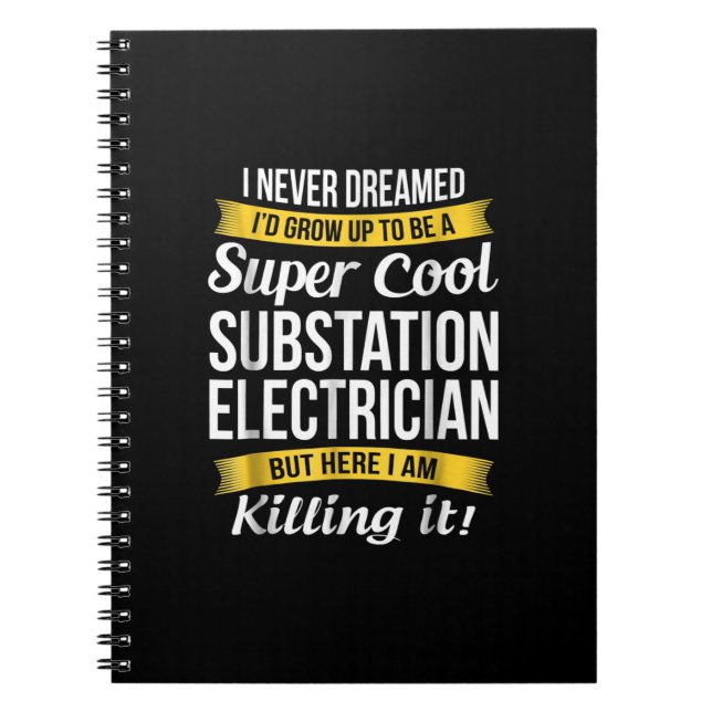 Carnet Super Cool Substation Electrician Funny Cadeau (Devant)