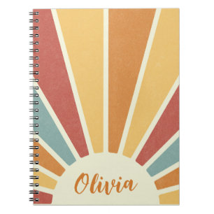 Carnet Super grunge style rétro design soleil