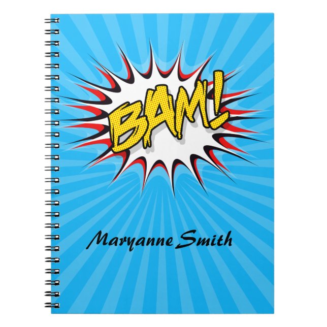 Carnet Super Héros Classic Bam ! Bulle d'action (Devant)