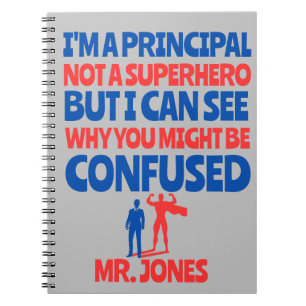 Carnet Super-héros drôle masculin Principal personnalisé
