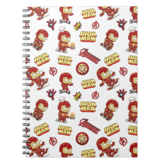 Carnet Super-héros Silly Chibi Iron Man en motif sans cou