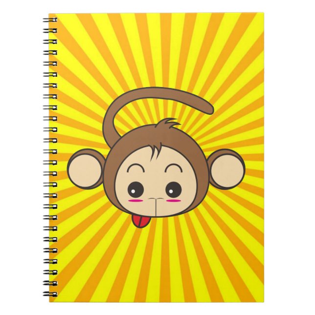 Carnet Super Monkey Face sur Sunburst Arrière - plan (Devant)