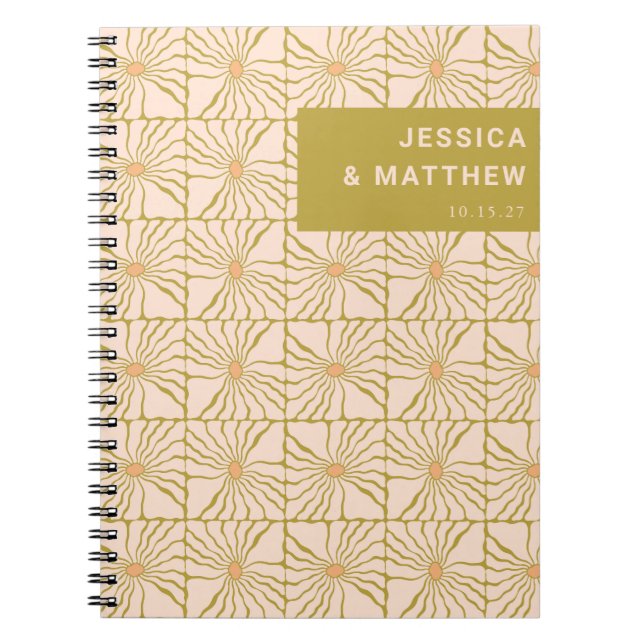 Carnet Super Retro Chartreuse Botanique Personnalisé Mari (Devant)