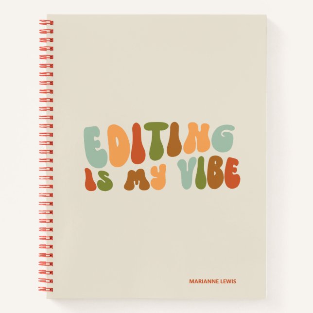 Carnet Super Retro Editing Is My Vibe, Éditeur (Devant)