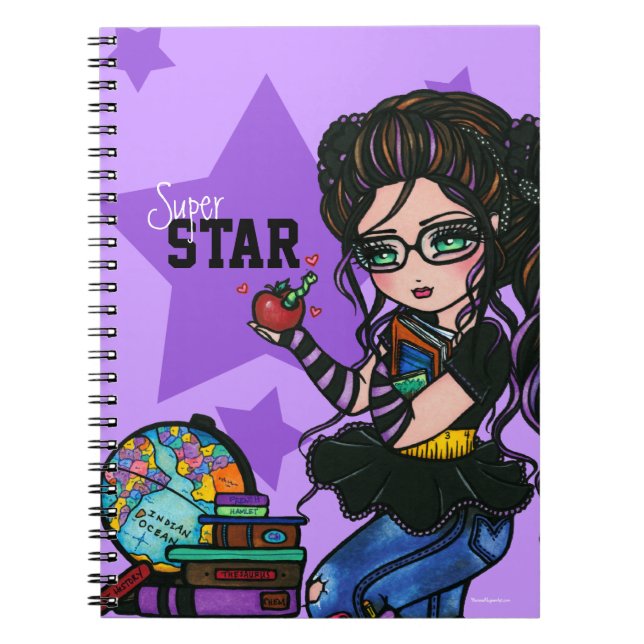 Carnet Super Star School Girl Smartie Notebook (Devant)
