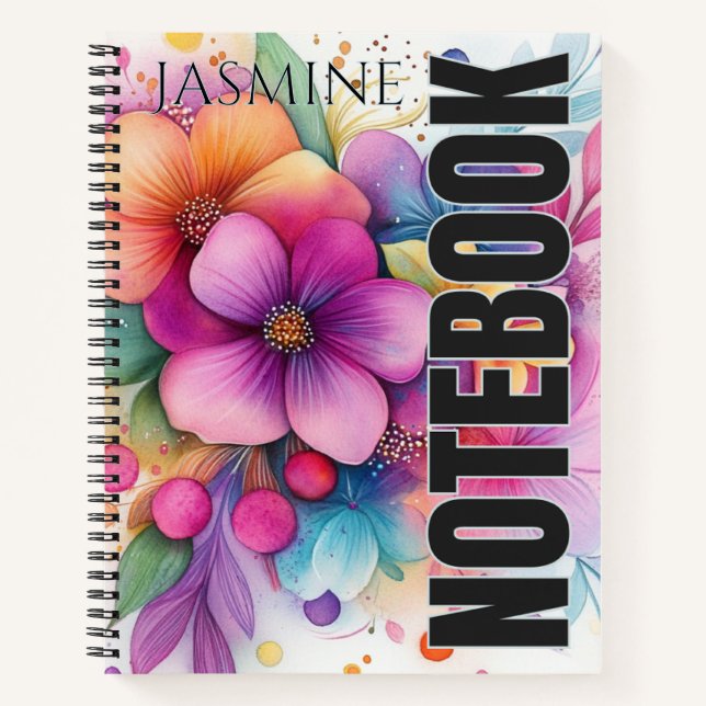 Carnet Superbe Explosion Florale Vibrante (Devant)