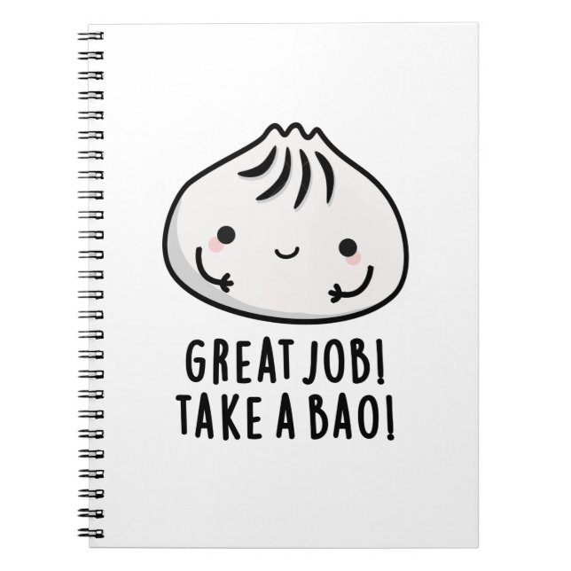 Carnet Superbe Travail Prends Un Bao Drôle de Pun de Dims (Devant)