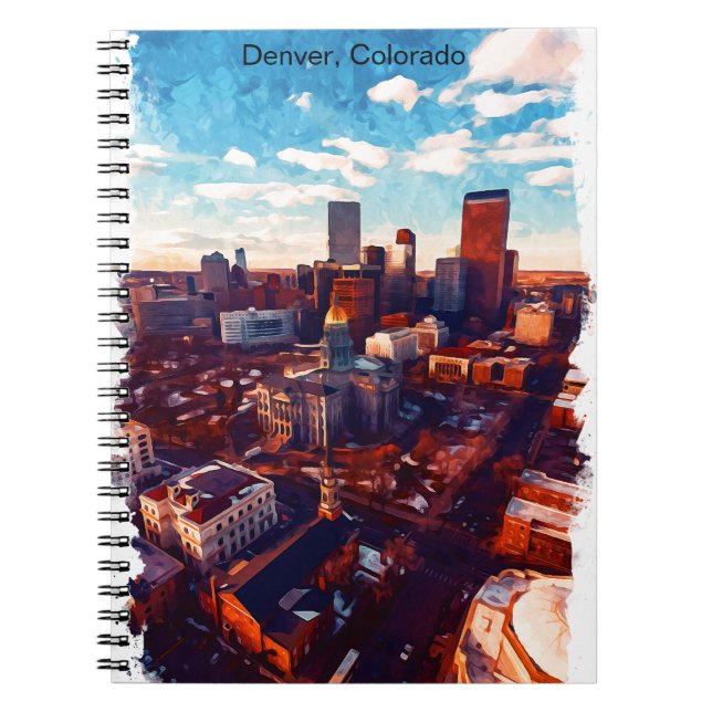 Carnet Superbe vue de Denver Colorado City (Devant)