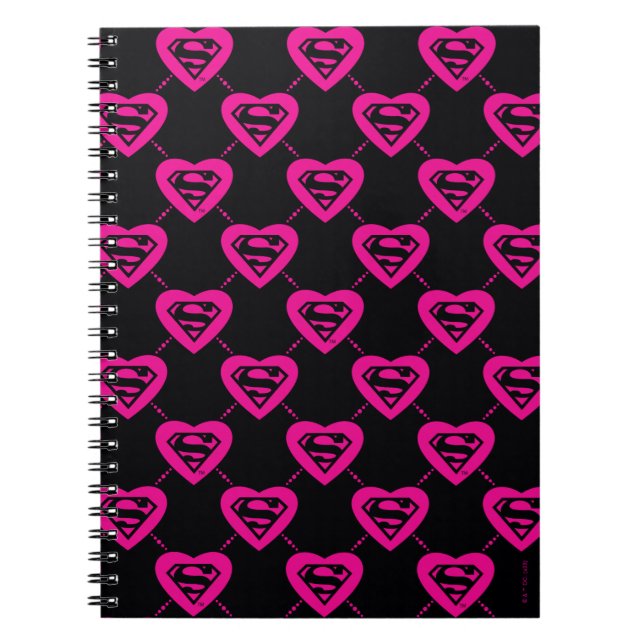 Carnet Supergirl Hearts Motif diagonal (Devant)