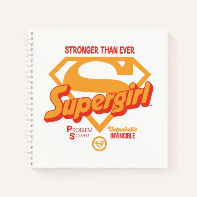 Carnet Supergirl plus forte que jamais Retro Graphic (Devant)