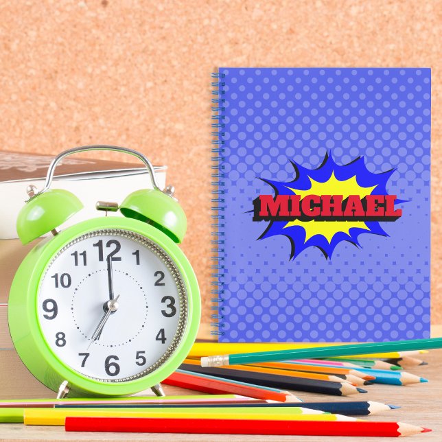 Carnet Superhero Kids Comic Book Nom personnalisé (Créateur téléchargé)