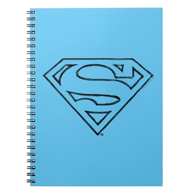 Carnet Superman S-Shield | Logo Simple Black Outline (Devant)