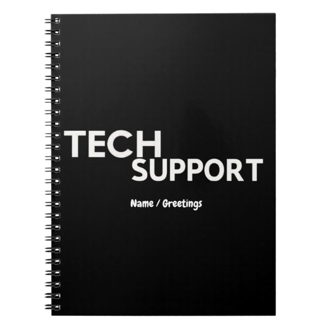 Carnet Support technique Humour Drôle Geeky Dons pour les (Devant)