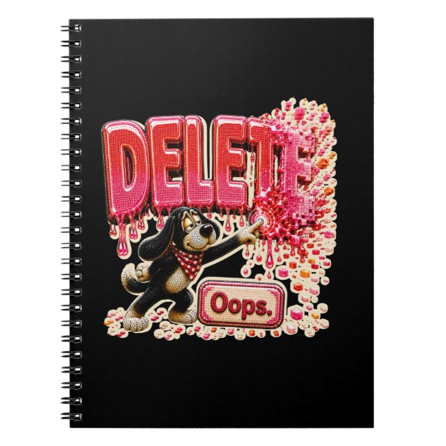 Carnet Supprimer le T-Shirt Oops Funny Tech pour les prog (Devant)