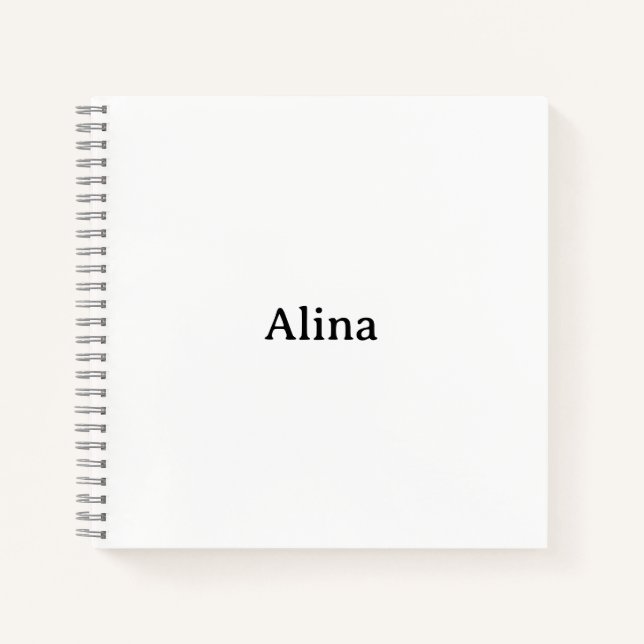 Carnet supprimer le texte ajouter son propre design 8,5"x (Devant)