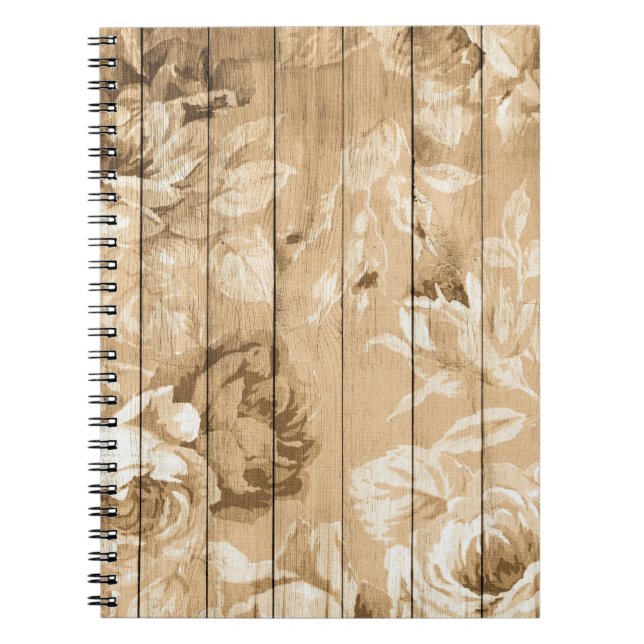 Carnet Sur bois vintage nostalgique (Devant)