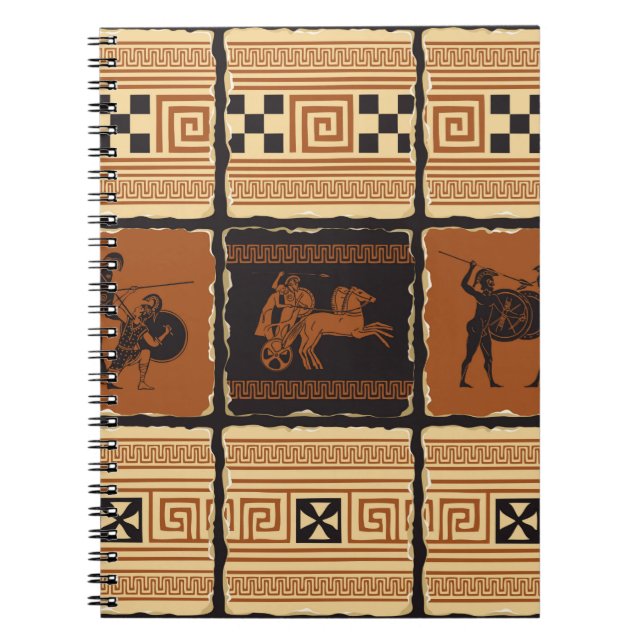 Carnet sur le thème de la Grèce antique sous forme d'ense (Devant)