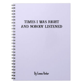 Carnet sur mesure amusant pour les cadeaux de coll