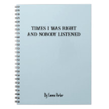 Carnet sur mesure amusant pour les cadeaux de coll