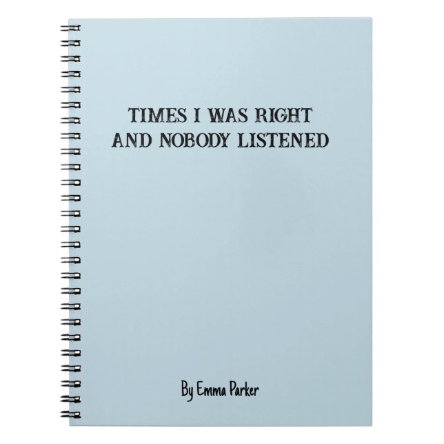 Carnet sur mesure amusant pour les cadeaux de coll (Devant)