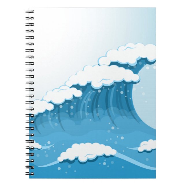 Carnet Surf Blue Wave et océan (Devant)