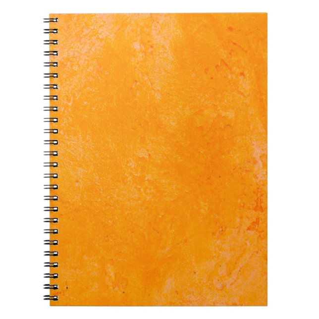Carnet Surface de ciment orange, fond motif abstrait (Devant)