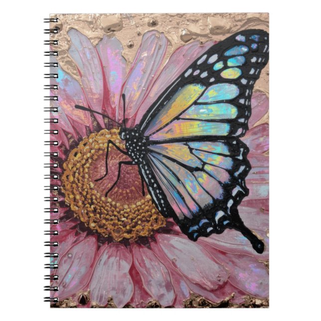 Carnet Surface florale élégante – Beauté de fleur texturé (Devant)