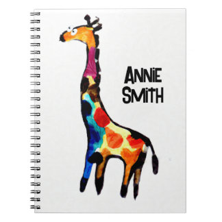 Carnet Surprise, girafe naïve ! Nom modifiable