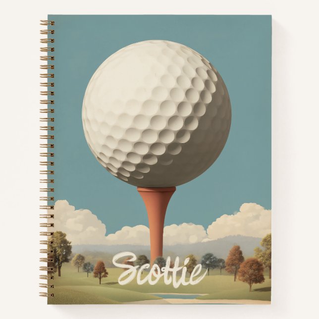 Carnet Surreal Golf Ball Landscape (Devant)