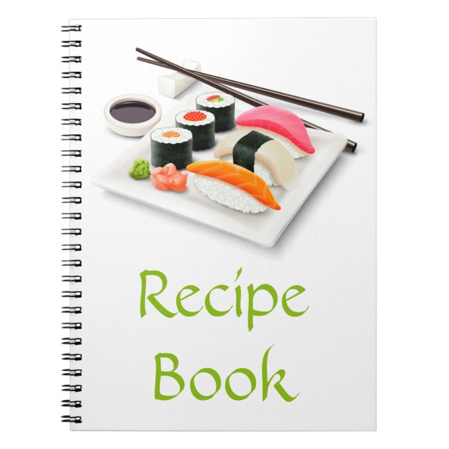Carnet Sushi Asian Japanese food recipe book gift (Devant)