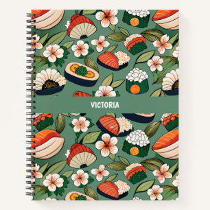 Carnet Sushi Floral Motif personnalisé