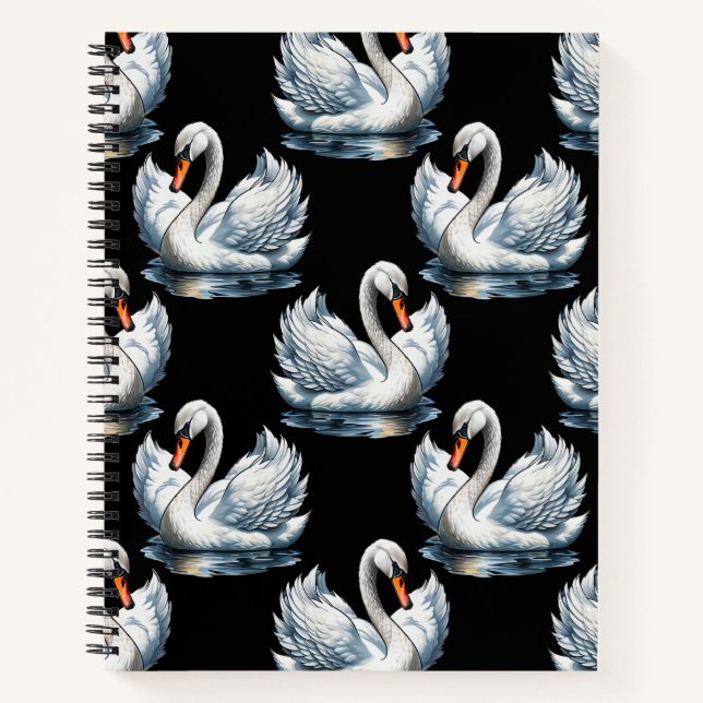 Carnet Swan Birds Design Motif (Devant)