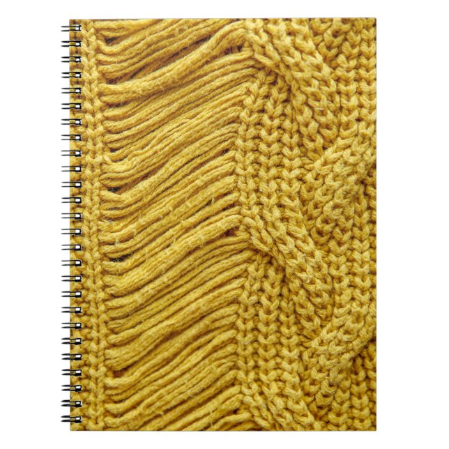 Carnet Sweater jaune douillet : Arrière - plan texturé (Devant)
