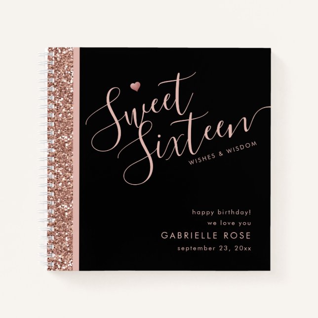 Carnet Sweet 16 Anniversaire Voeux de sagesse Conseil Liv (Devant)