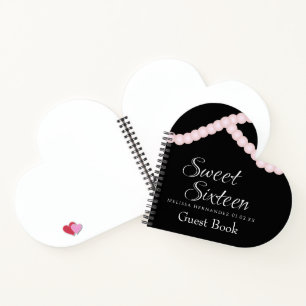 Carnet Sweet 16 Strands Pearl Coeur invité