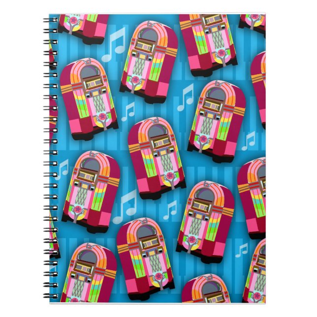 Carnet Sweet Neon Jukebox Fun Retro Motif (Devant)