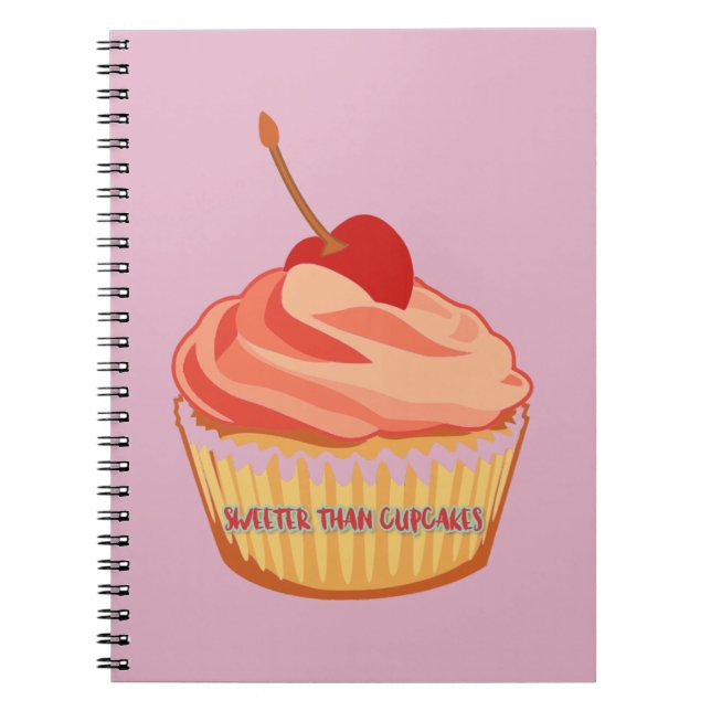 Carnet Sweeter Than Cupcakes Pink (Devant)