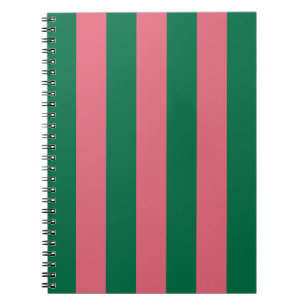 Carnet Sweetheart Rose Pickle Rayure Verte