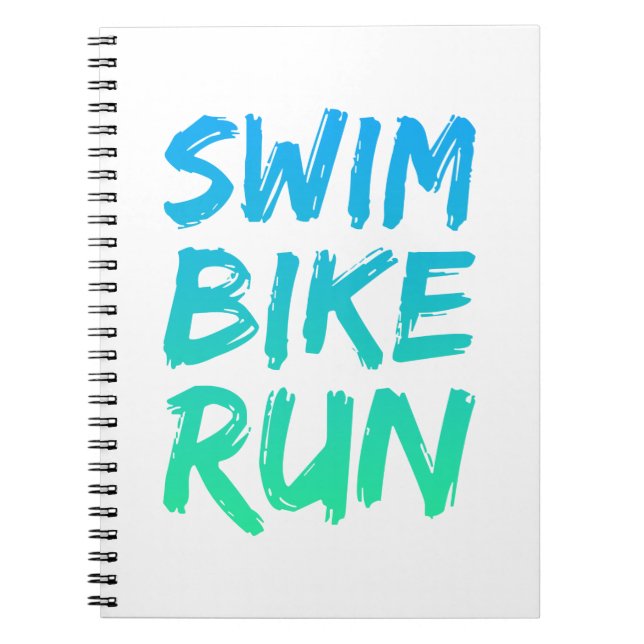 Carnet Swim Bike Run superbe design (Devant)