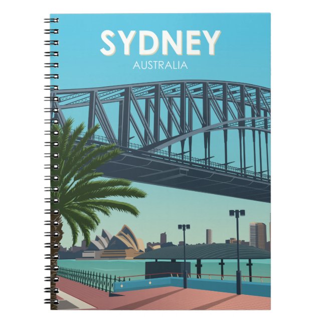 Carnet Sydney Harbour Australie Vintage voyage (Devant)
