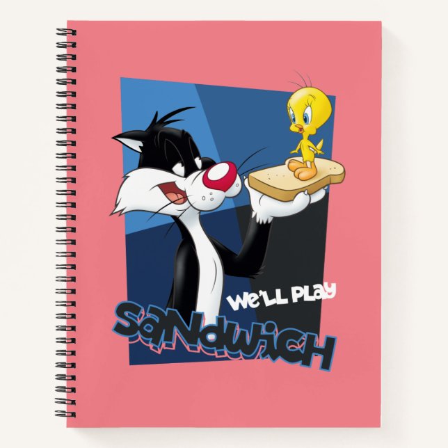 Carnet SYLVESTER™ & TWEETY™ "Nous allons jouer au sandwic (Devant)