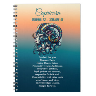 Carnet SYMBOLE Astrologique Horoscope Capricorne