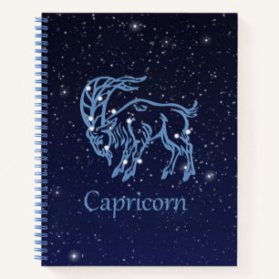 Carnet Symbole Capricorne Constellation et Zodiaque avec