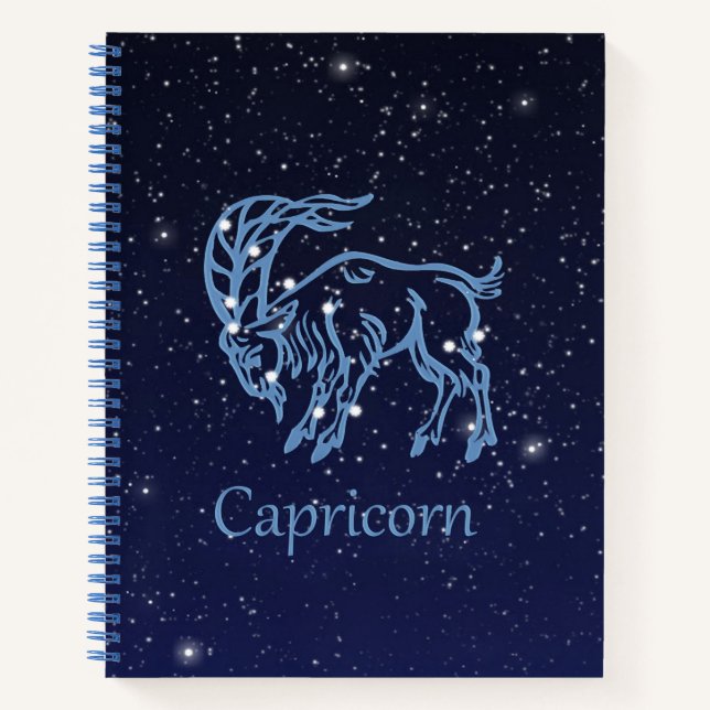 Carnet Symbole Capricorne Constellation et Zodiaque avec  (Devant)